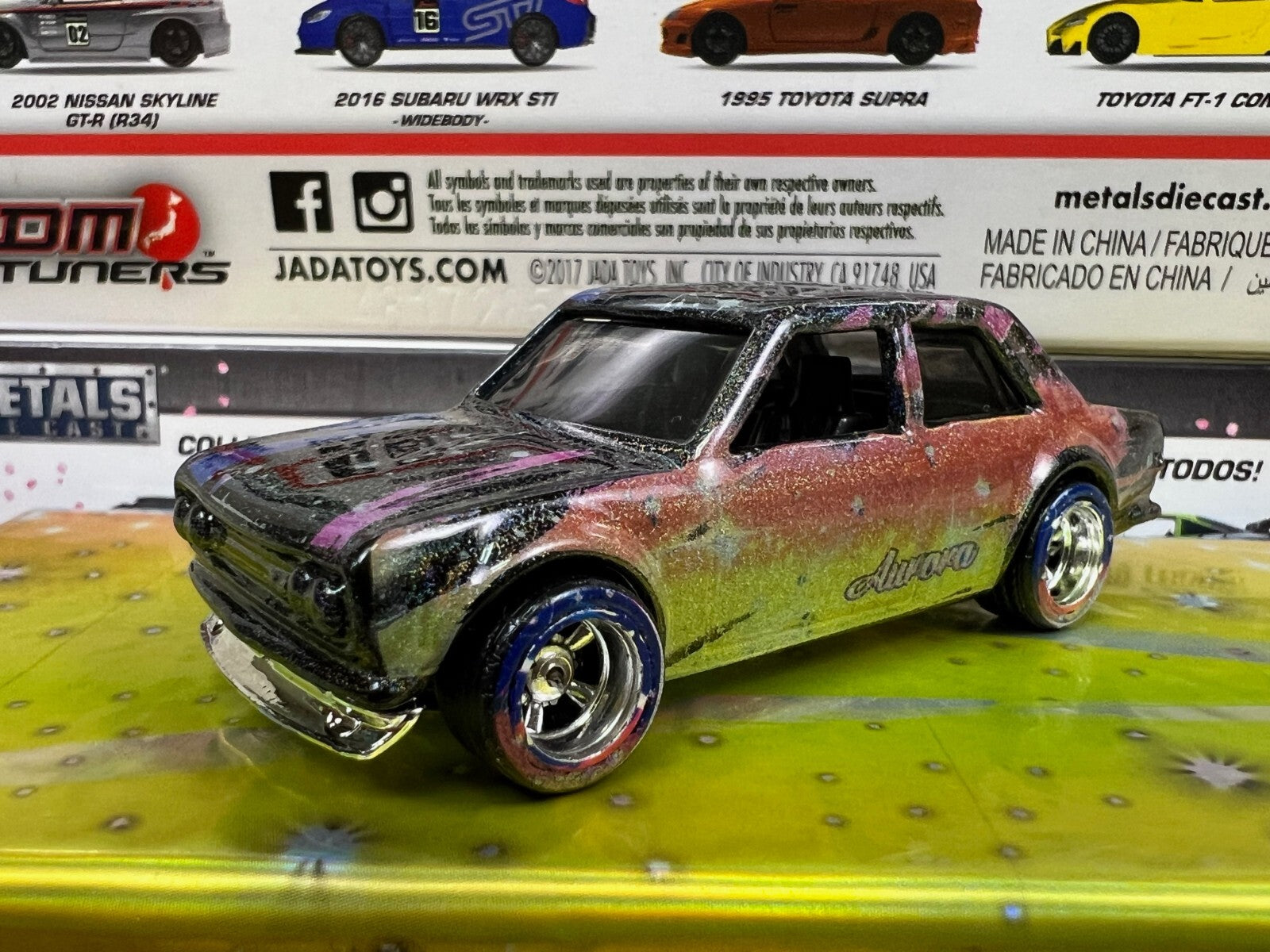 🔥Hotwheels HOUSE OF CARS CUSTOM 71 Datsun 510 Aurora 9 of 10 ULTRA RARE HW16🔥