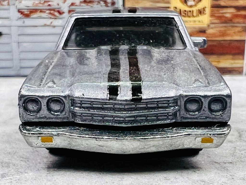 🇺🇸🇺🇸Hot Wheels Loose 1970 Chevelle SS Silver Black Stripes LOOSE C21🇺🇸🇺🇸