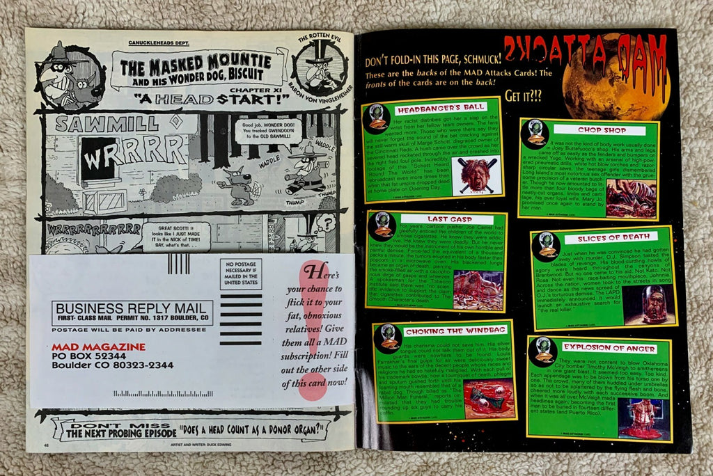 Vintage 1997 MAD Magazine January No. 353 Mars Attacks! Magazine Comic Book RARE