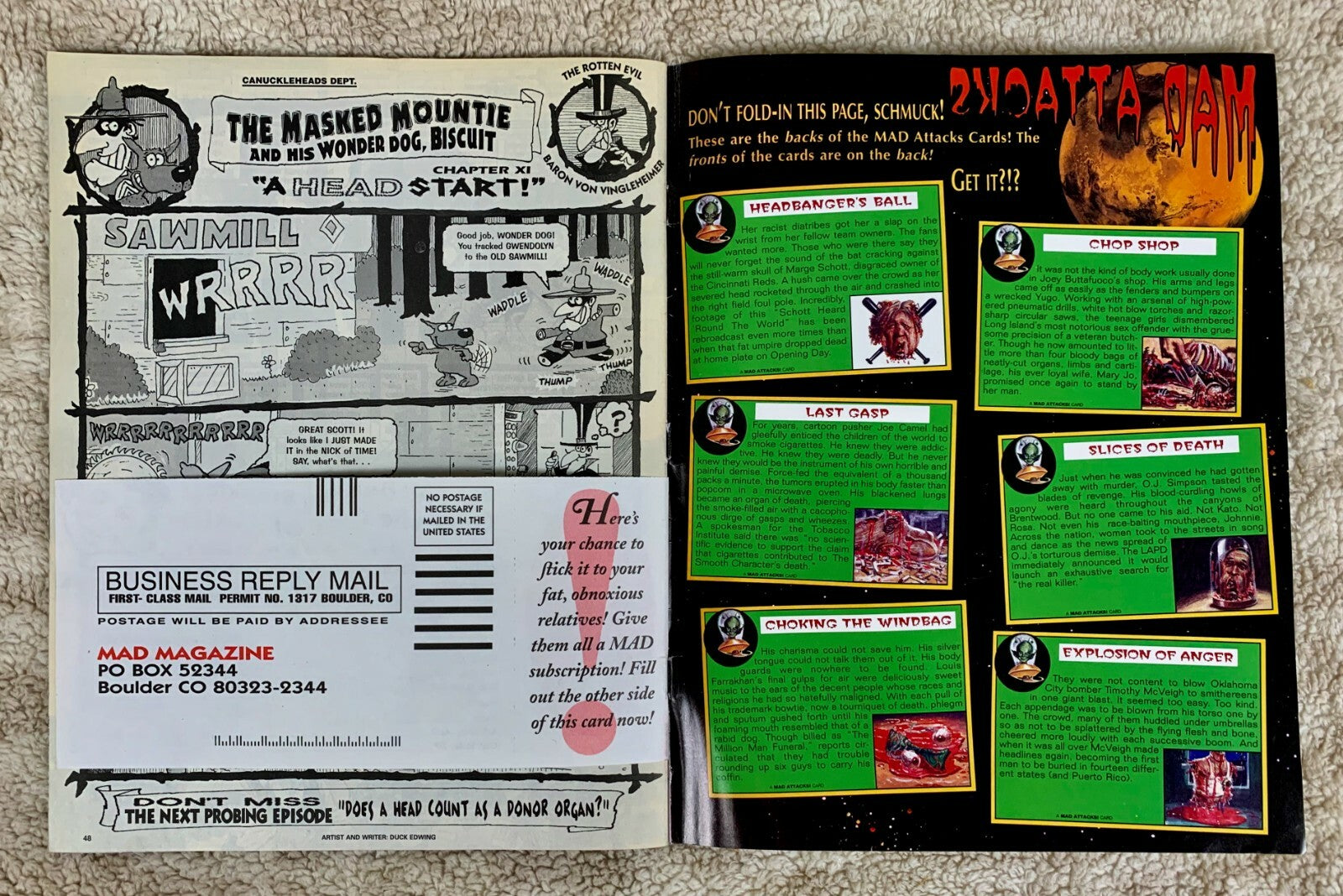 Vintage 1997 MAD Magazine January No. 353 Mars Attacks! Magazine Comic Book RARE