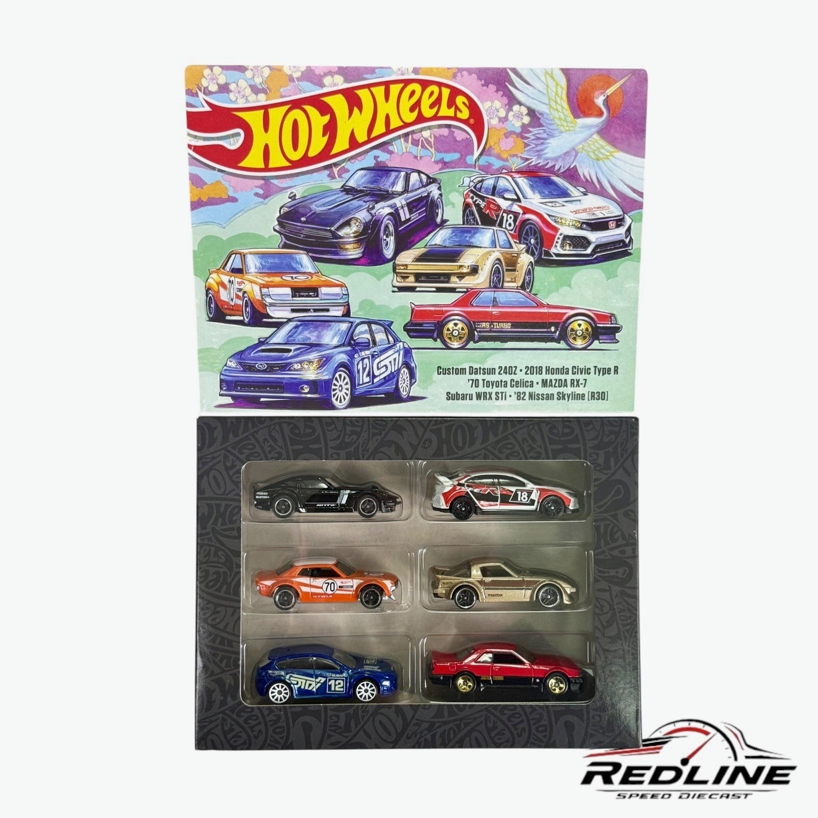 Hot Wheels Custom Datsun Civic Type R 70 Celica Mazda Rx7 Subaru 82 Skyline D3