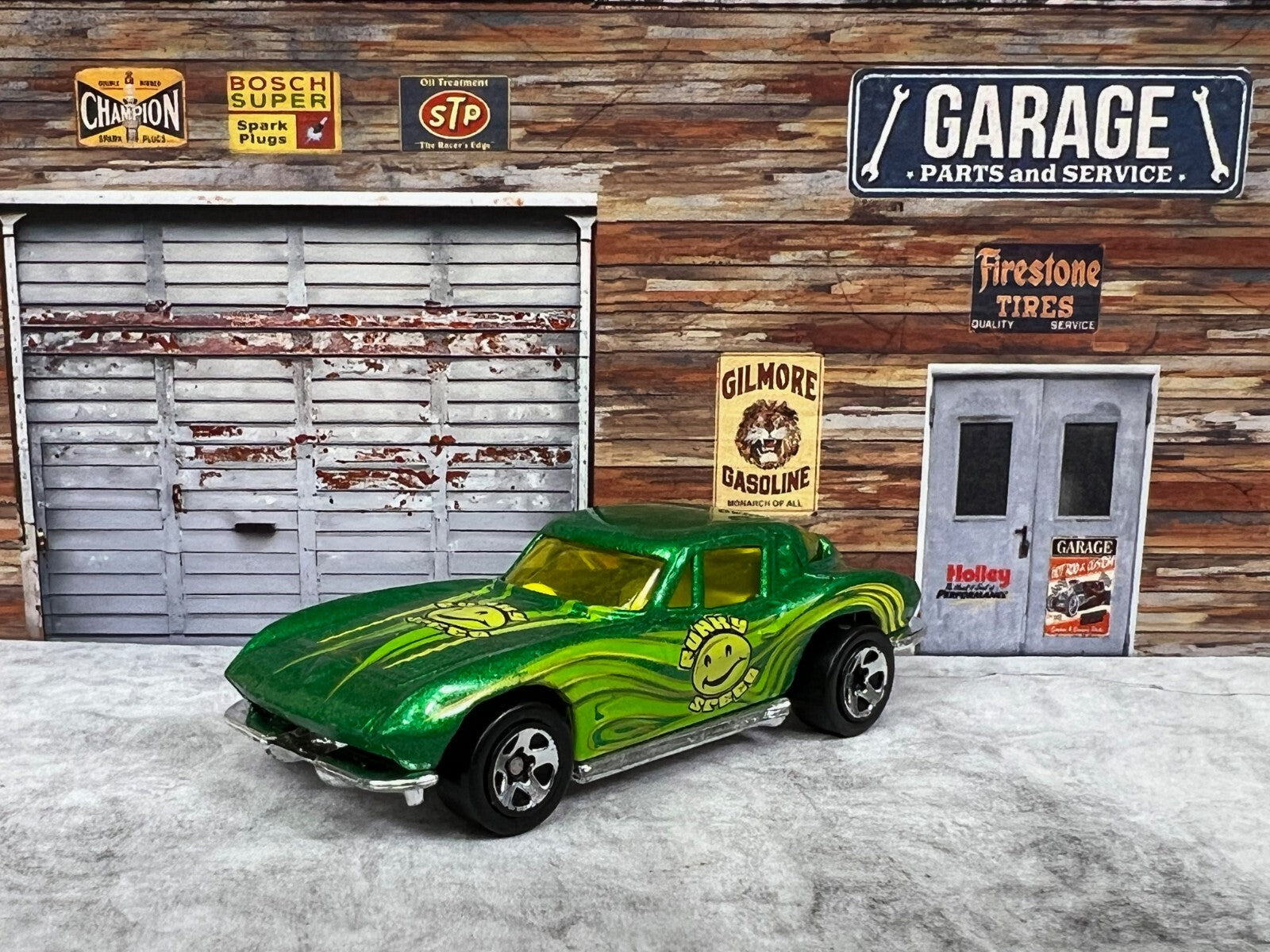 🇺🇸Hot Wheels Corvette Stingray Split-Window 1979 Mattel Green Funky Speed C10
