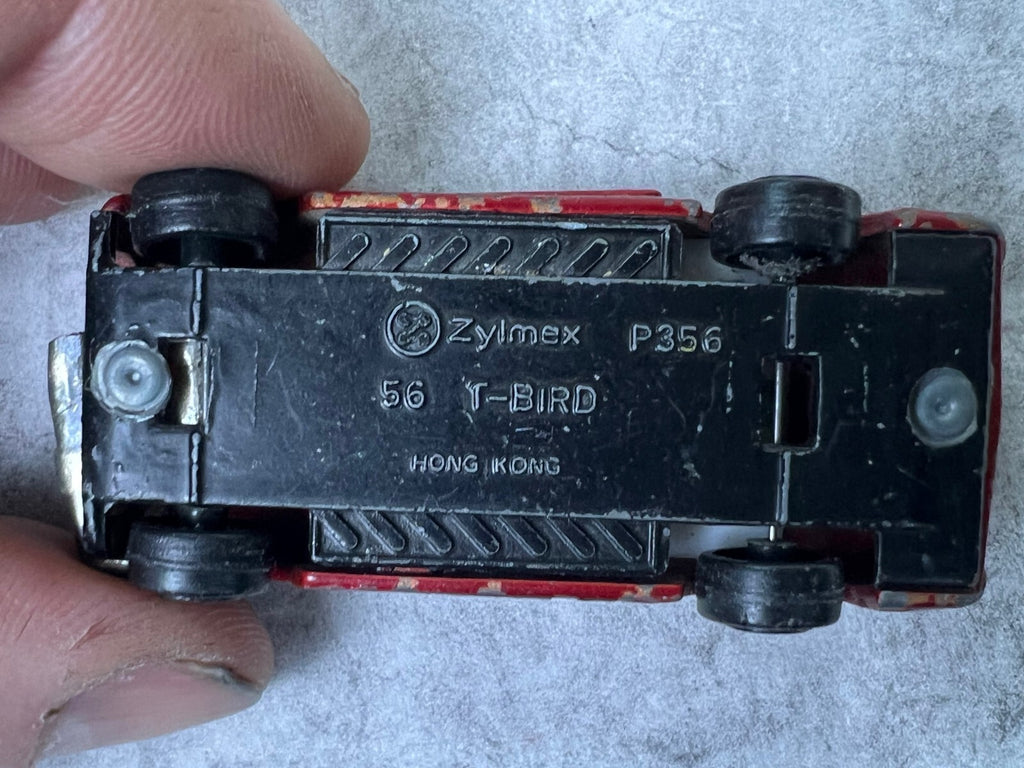🔥🔥🔥Vintage Zylmex P356 ‘56 T-Bird Diecast Car Hong Kong C13🔥🔥🔥