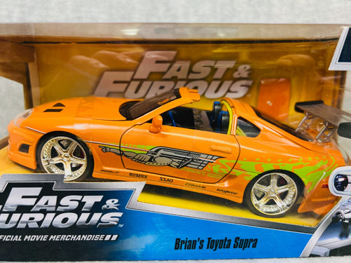 🔥Jada Fast & Furious Brian's  Toyota Supra 1:24 Official Movie Merchandise🔥