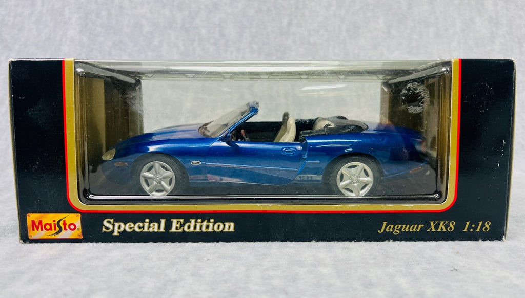 🇬🇧Maisto Special Edition Blue Jaguar XK8 Diecast Model 1996 Scale 1:18🇬🇧