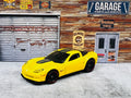 🇺🇸🇺🇸Hot Wheels 2012 Chevrolet Corvette Z06 Yellow 1:64 Diecast C16🇺🇸🇺🇸