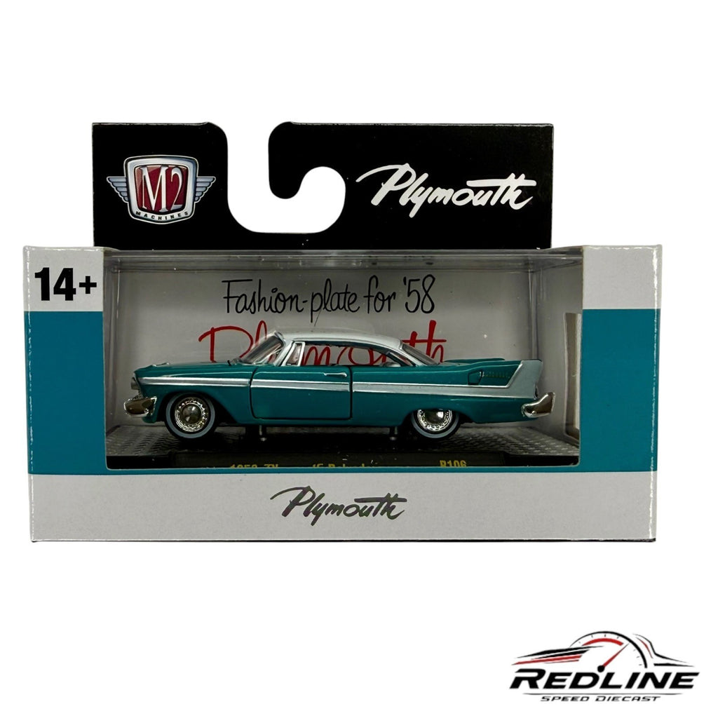 M2 Machines 1958 Plymouth Belvedere Blue R106 25-106 H1