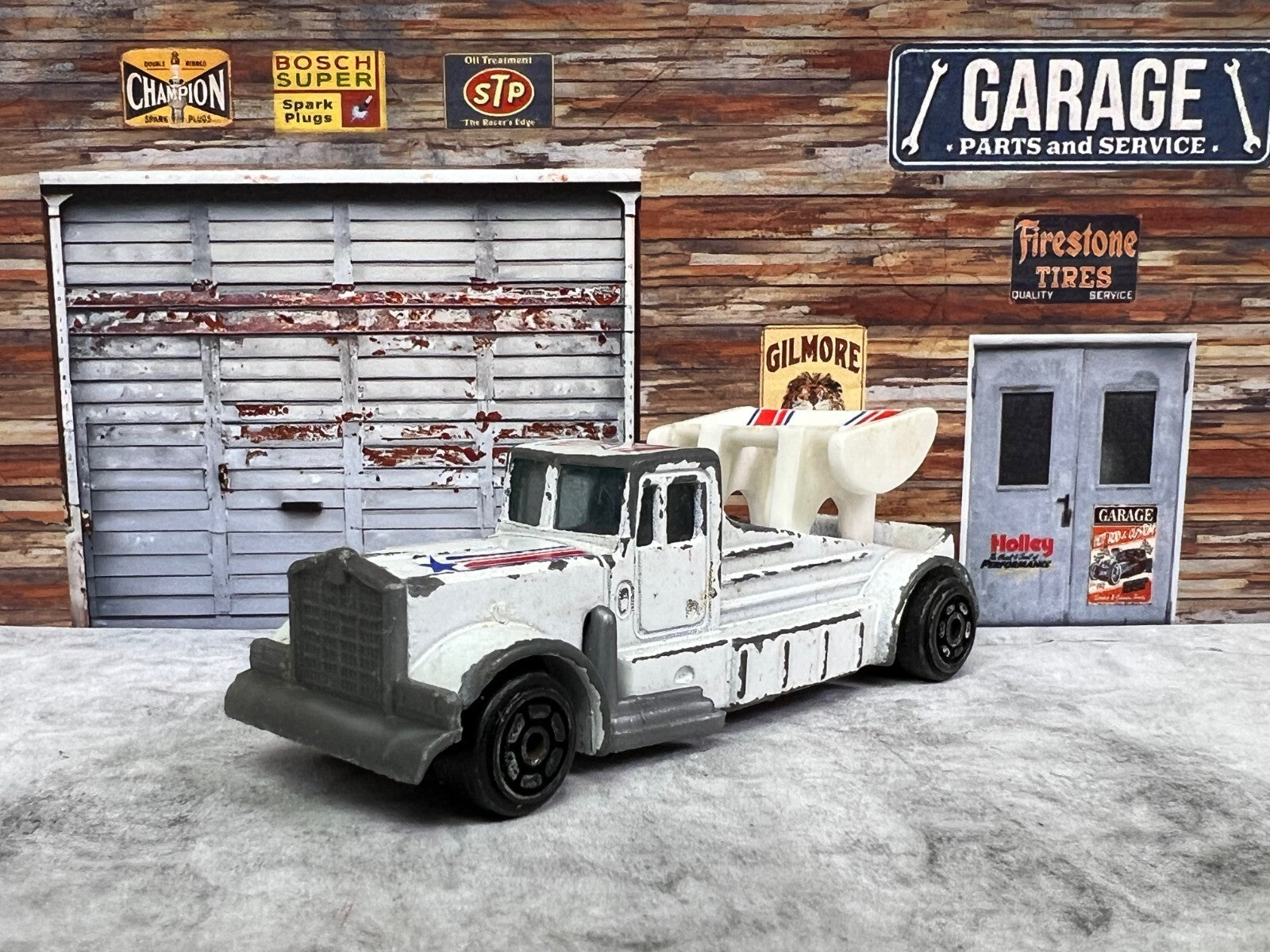 🔥🔥🔥VINTAGE 1981 Kidco  Semi Truck Wrecker Made in Macao C3🔥🔥🔥