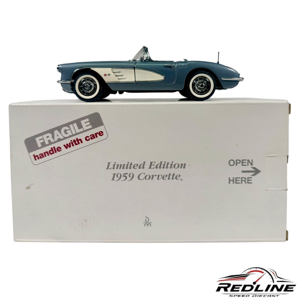 🇺🇸Danbury Mint Limited Edition 1959 Corvette Jewel Blue 1:24 C2🇺🇸