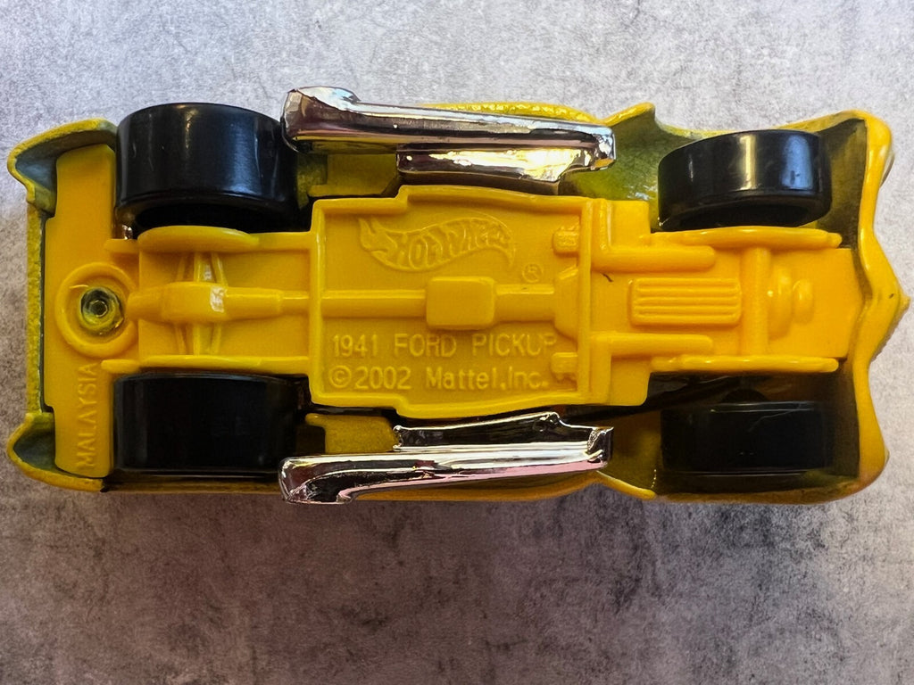 🇺🇸Hot Wheels 1/64 DieCast  1941 Ford Pickup  Car Flying 41 Yellow Black C4🇺🇸