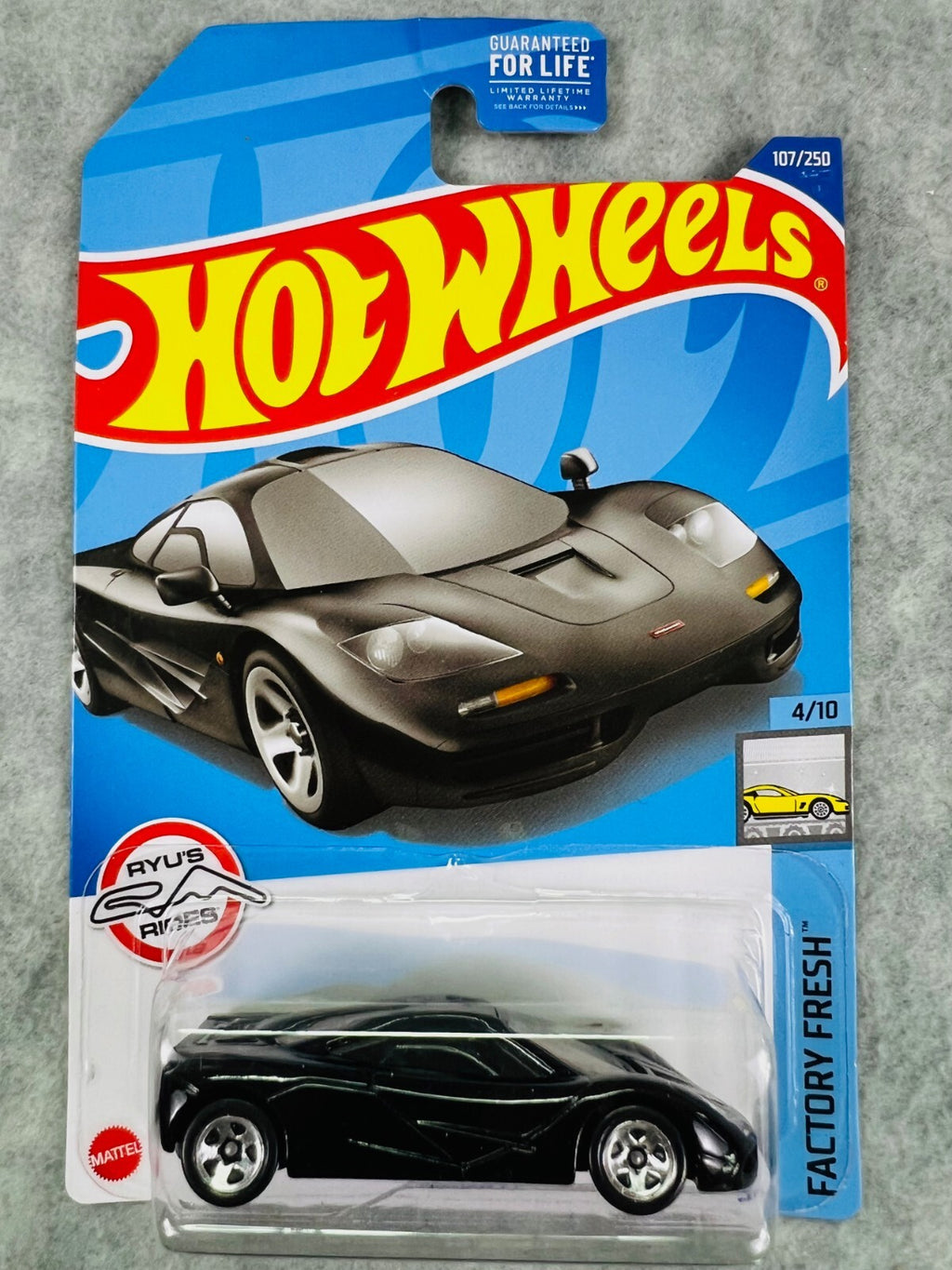 🇬🇧🇬🇧🇬🇧Hot Wheels Mclaren F1 Black Factory Fresh 4/10 H25🇬🇧🇬🇧🇬🇧