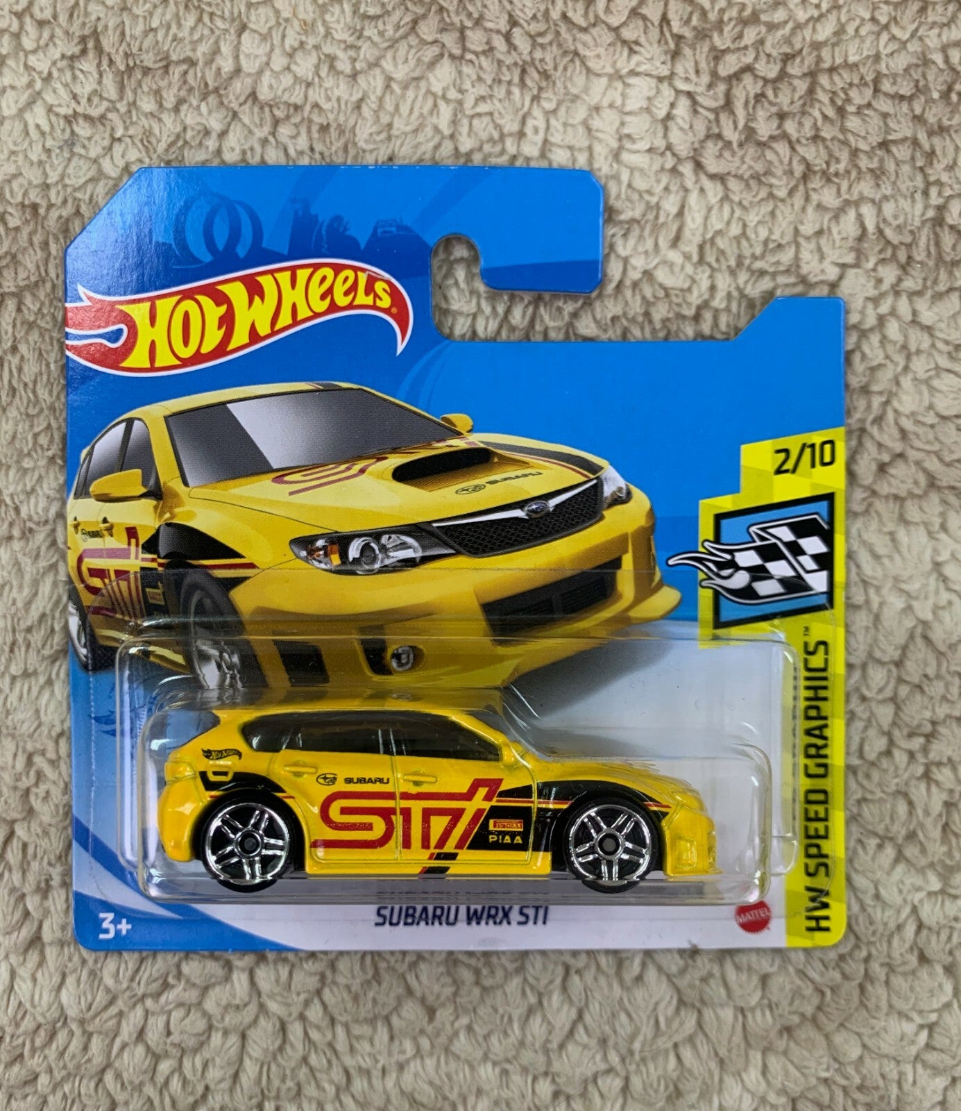 ******Hot Wheels Subaru WRX STI YELLOW 1/64 #68/250 HW Speed Graphics HW05******
