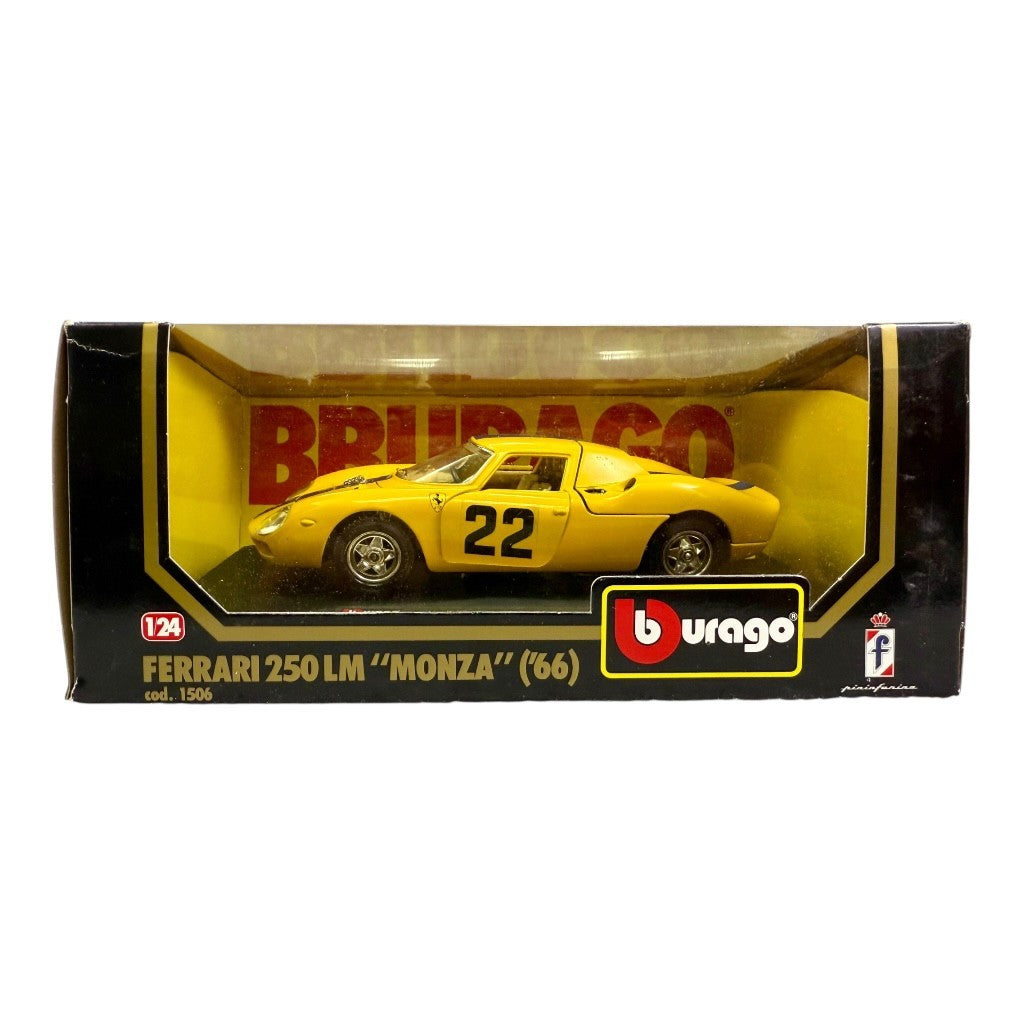 🇮🇹🇮🇹🇮🇹Bburago Ferrari 250 LM Monza YELLOW 1966 1:24th Scale🇮🇹🇮🇹🇮🇹