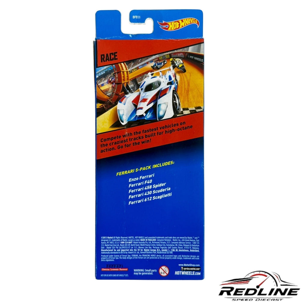 🔥🔥Hot Wheels 5 pack Race FERRARI Set ENZO F40 458 SPIDER 430 D3🔥🔥