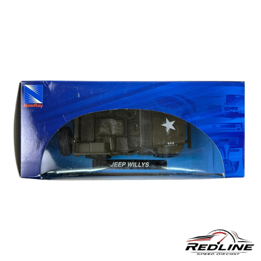 🪖🪖🪖 New Ray City Cruiser Jeep Willys Military 1:32 Scale A3🪖🪖🪖