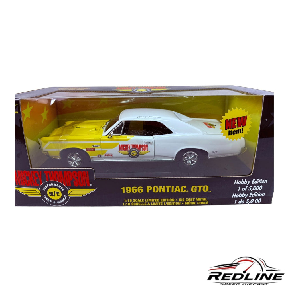 🦅🦅Ertl American Muscle 1966 Pontiac GTO Mickey Thompson 1:18 TV🦅🦅