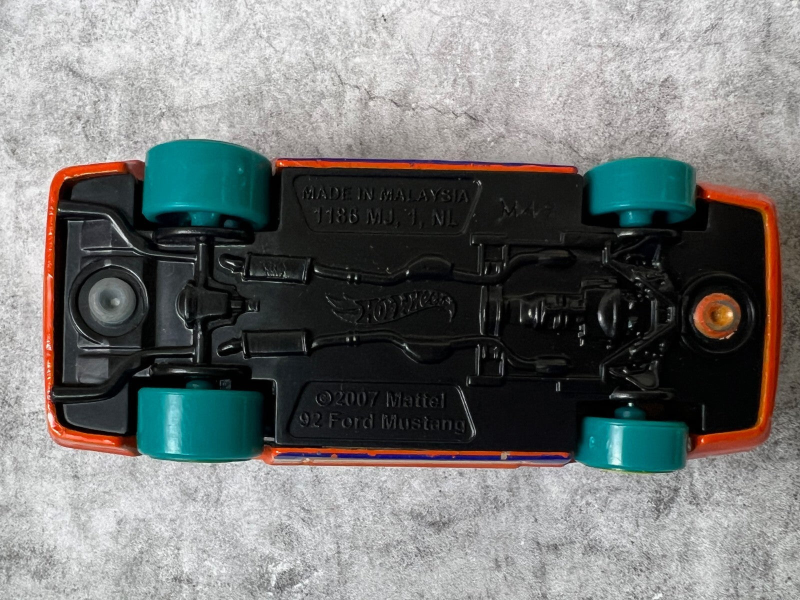 🐎🐎🐎Hot Wheels  HW Art Cars '92 FORD MUSTANG Orange C8🐎🐎🐎
