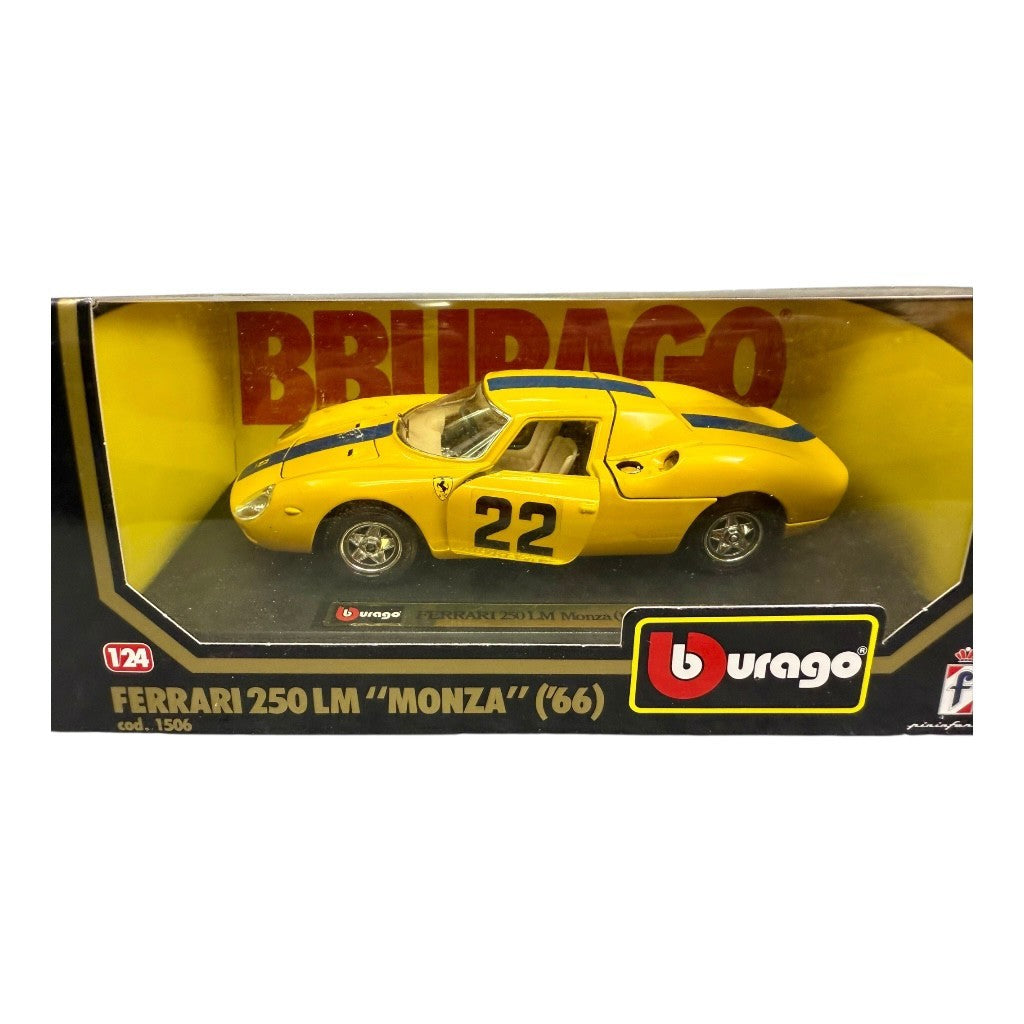 🇮🇹🇮🇹🇮🇹Bburago Ferrari 250 LM Monza YELLOW 1966 1:24th Scale🇮🇹🇮🇹🇮🇹