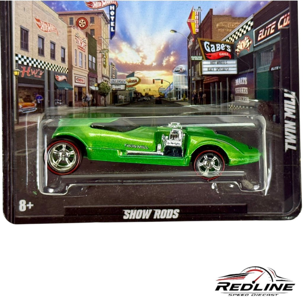 🇺🇸Hot Wheels Boulevard Show Rods Twin Mill Green H30🇺🇸