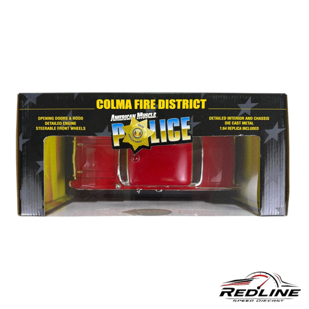 🔥🔥American Muscle Police Colma Fire District 1957 Chevy Bel Air 1:18 C3🔥🔥