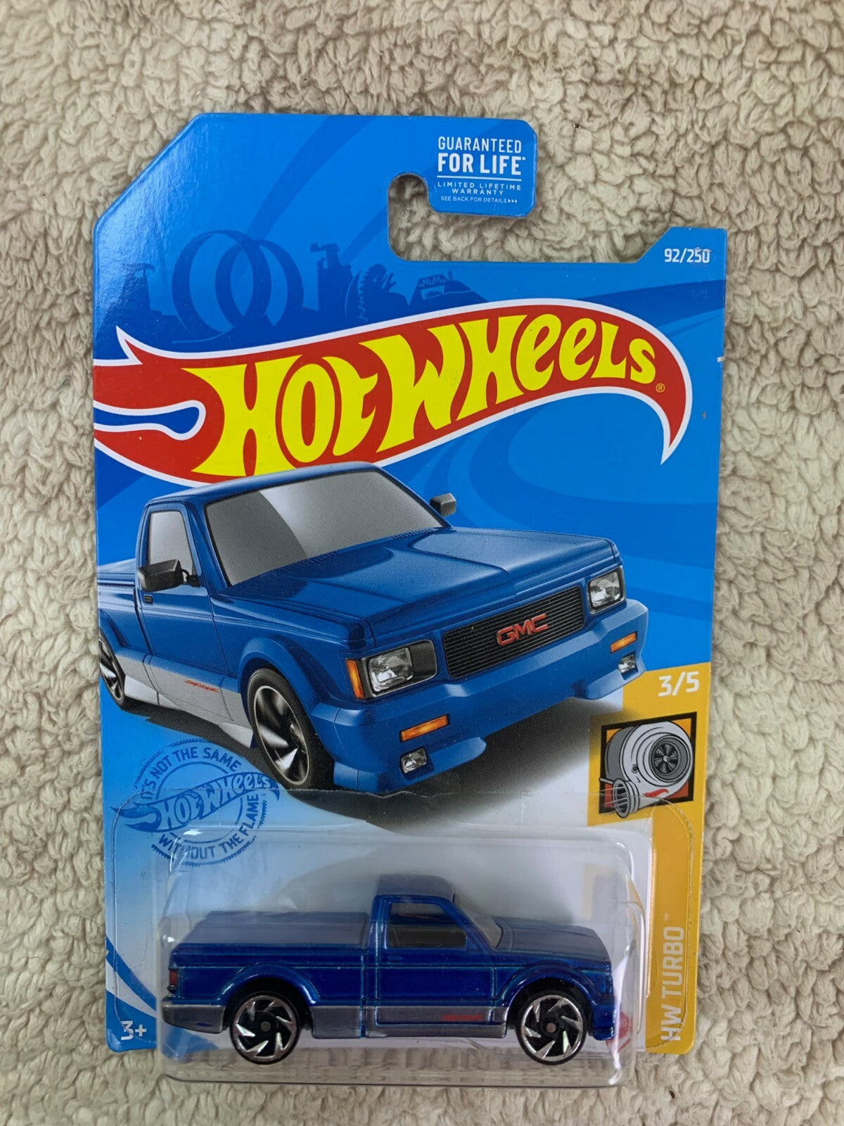 🇺🇸🇺🇸Hot Wheels '91 GMC Syclone HW TURBO 3/5 #92/250 BLUE & SILVER HW19🇺🇸