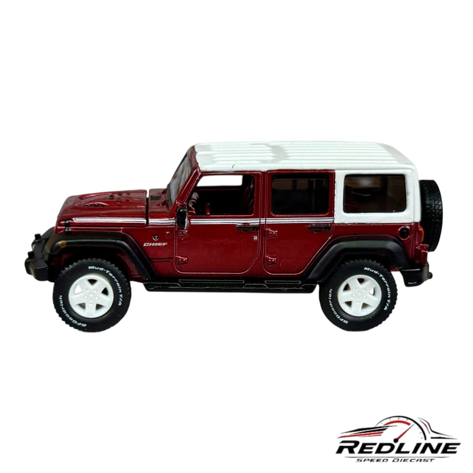 🔥🔥AUTO WORLD CHASE ULTRA RED 2017 JEEP WRANGLER CHIEF EDITION LOOSE C20🔥🔥