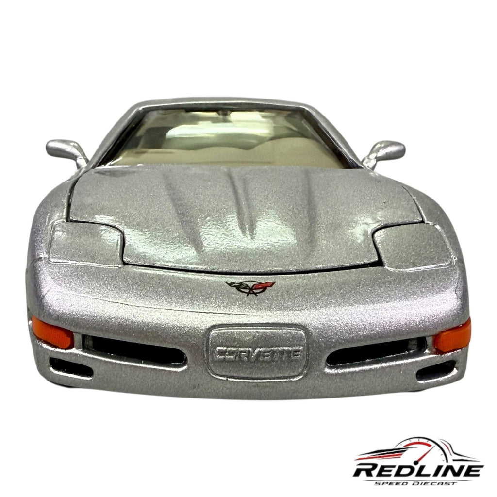 🇺🇸🇺🇸Motormax Dealership Edition 1997 Chevrolet Corvette Silver 1:24🇺🇸🇺🇸