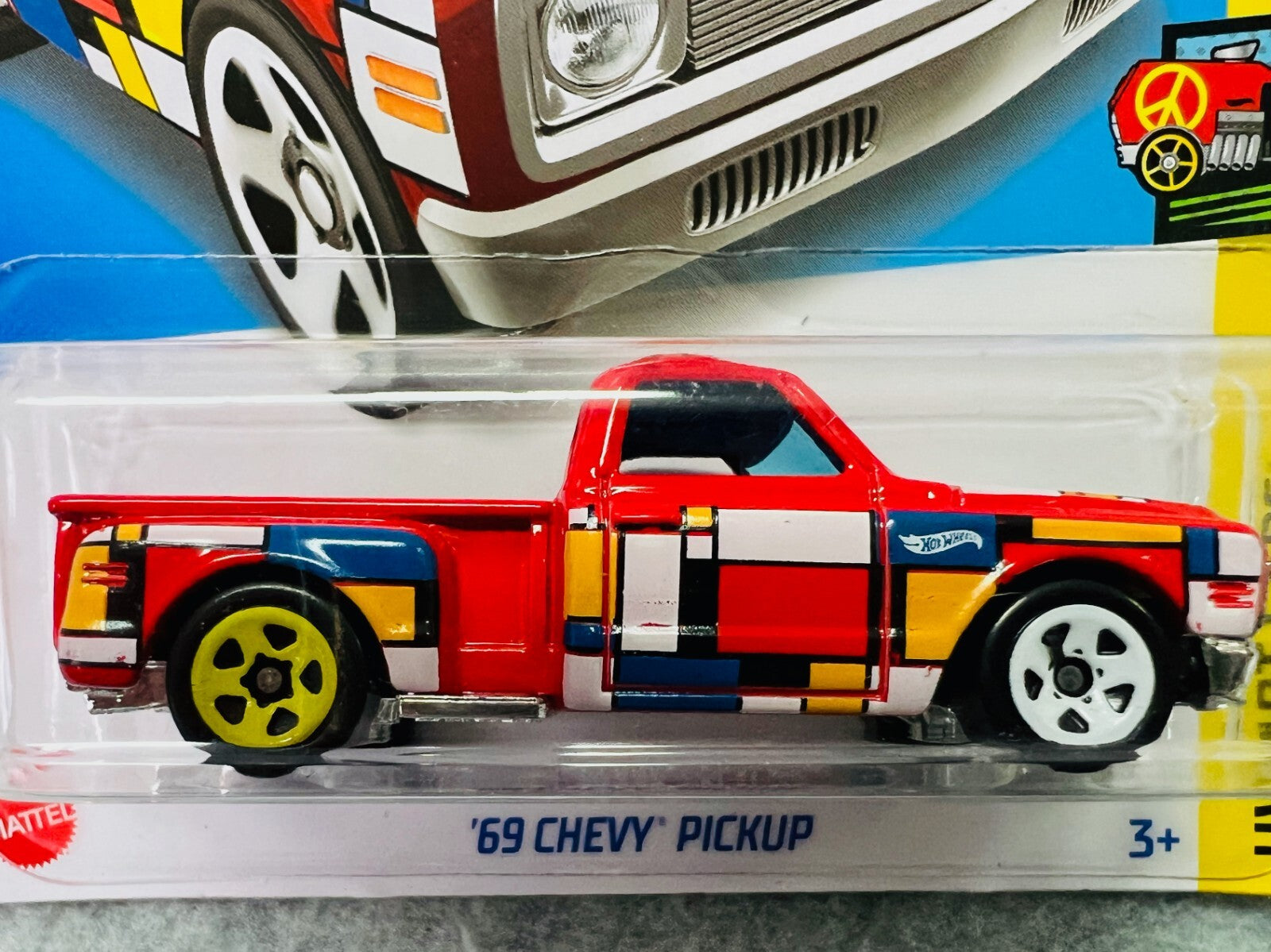 🔥🔥🔥Hot Wheels '69 Chevy Pickup Red 108/250 2022 HW Art Cars H25🔥🔥🔥