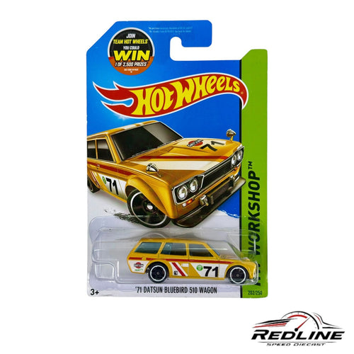 🎌Hot Wheels ’71 Datsun Bluebird 510 Wagon Yellow Hw Workshop H27🎌