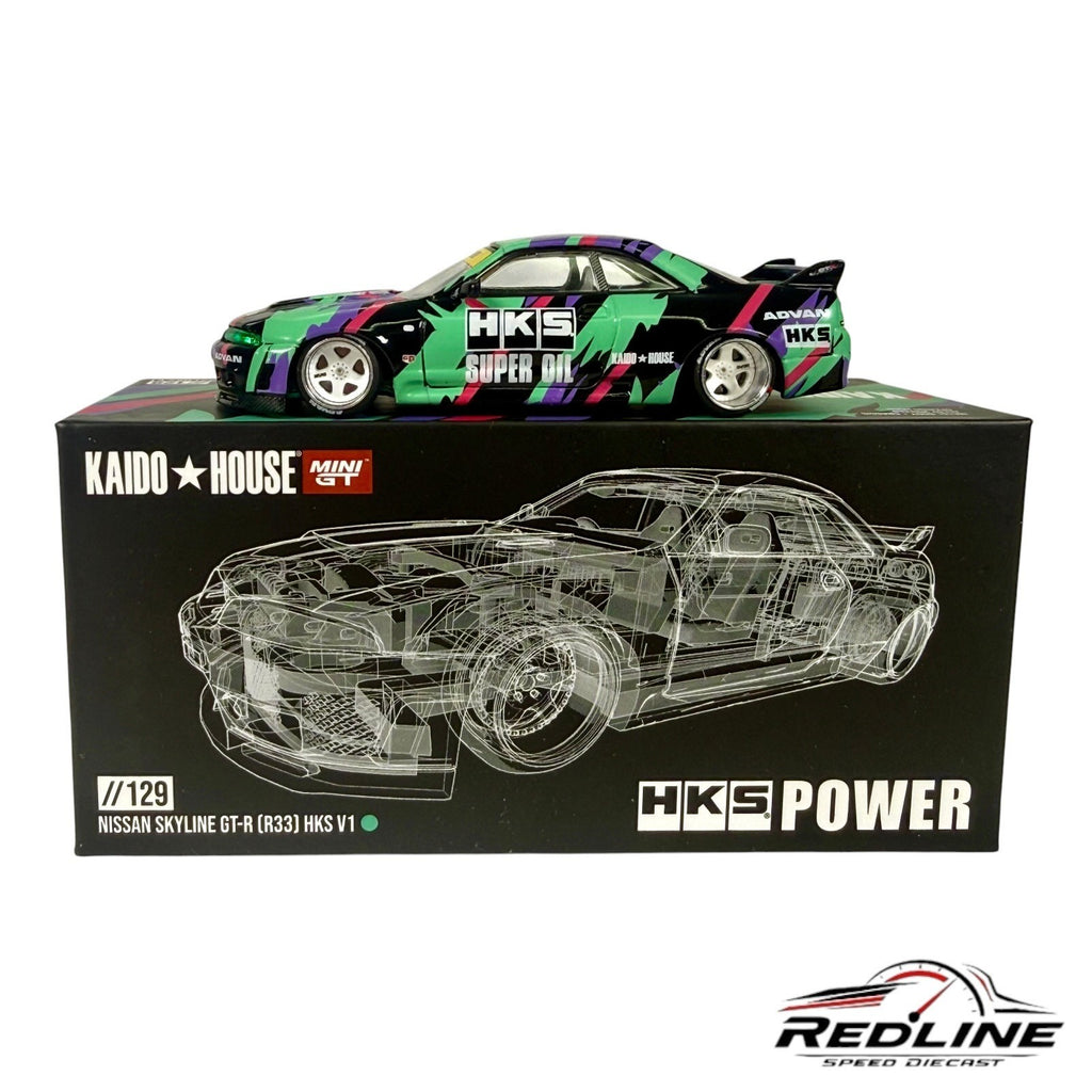 🎌🎌Kaido House Nissan Skyline GT-R (R33) HKS V1 Black Green KHMG129 H15🎌🎌