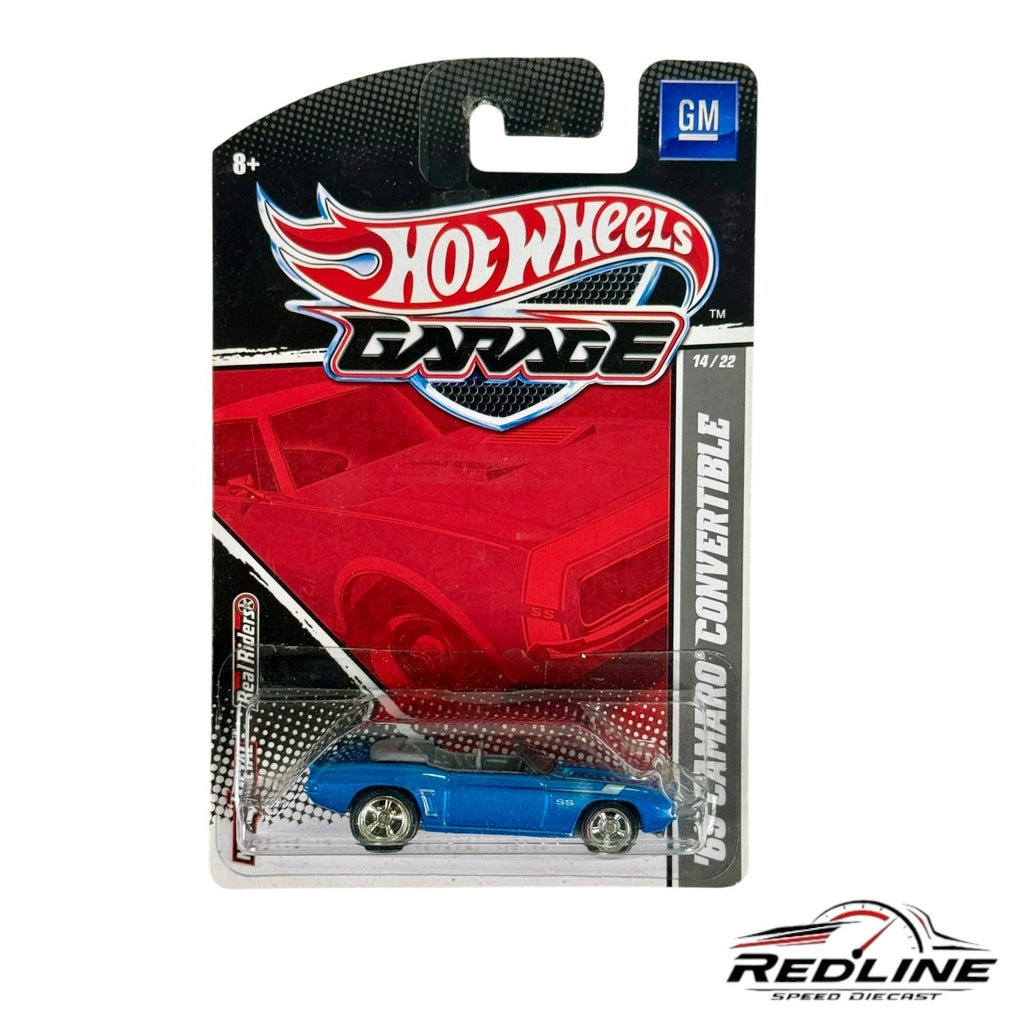 🇺🇸Hot wheels Garage Real Riders Blue 69 Camaro Convertible H13🇺🇸