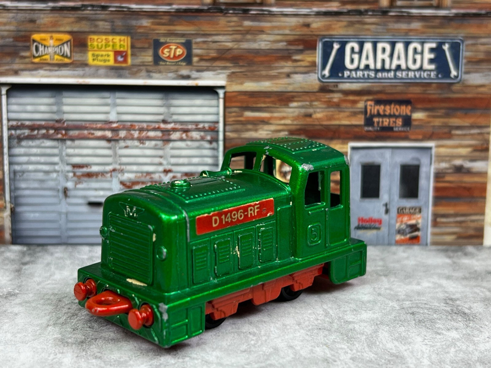 🔥🔥Matchbox Superfast Lesney 1978 Green Shunter D-1496-RF Made in England C1🔥