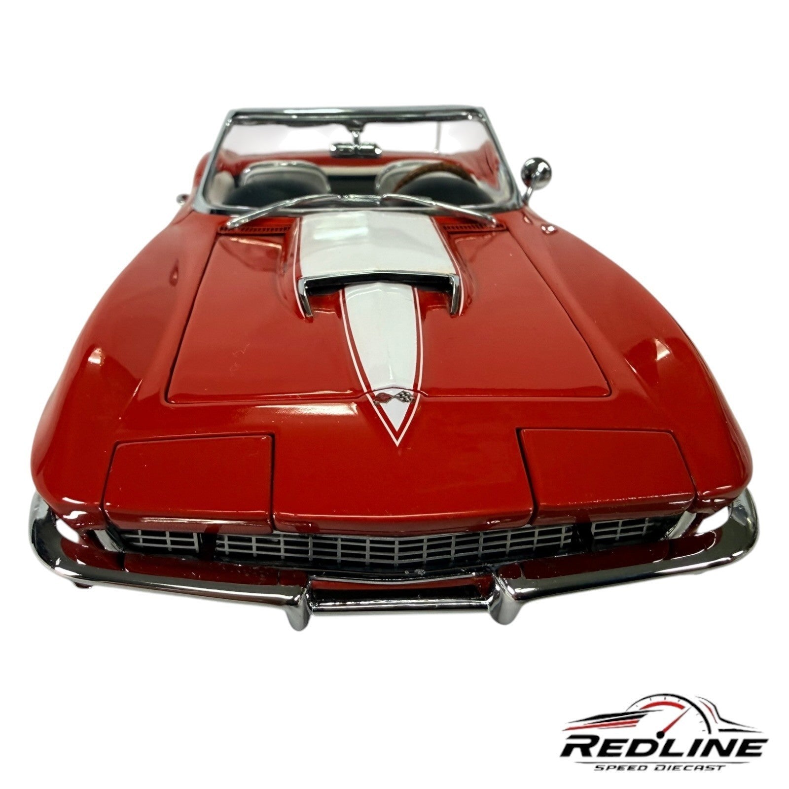 🇺🇸Danbury Mint 1967 Corvette Convertible Red & White 1:24 C2🇺🇸