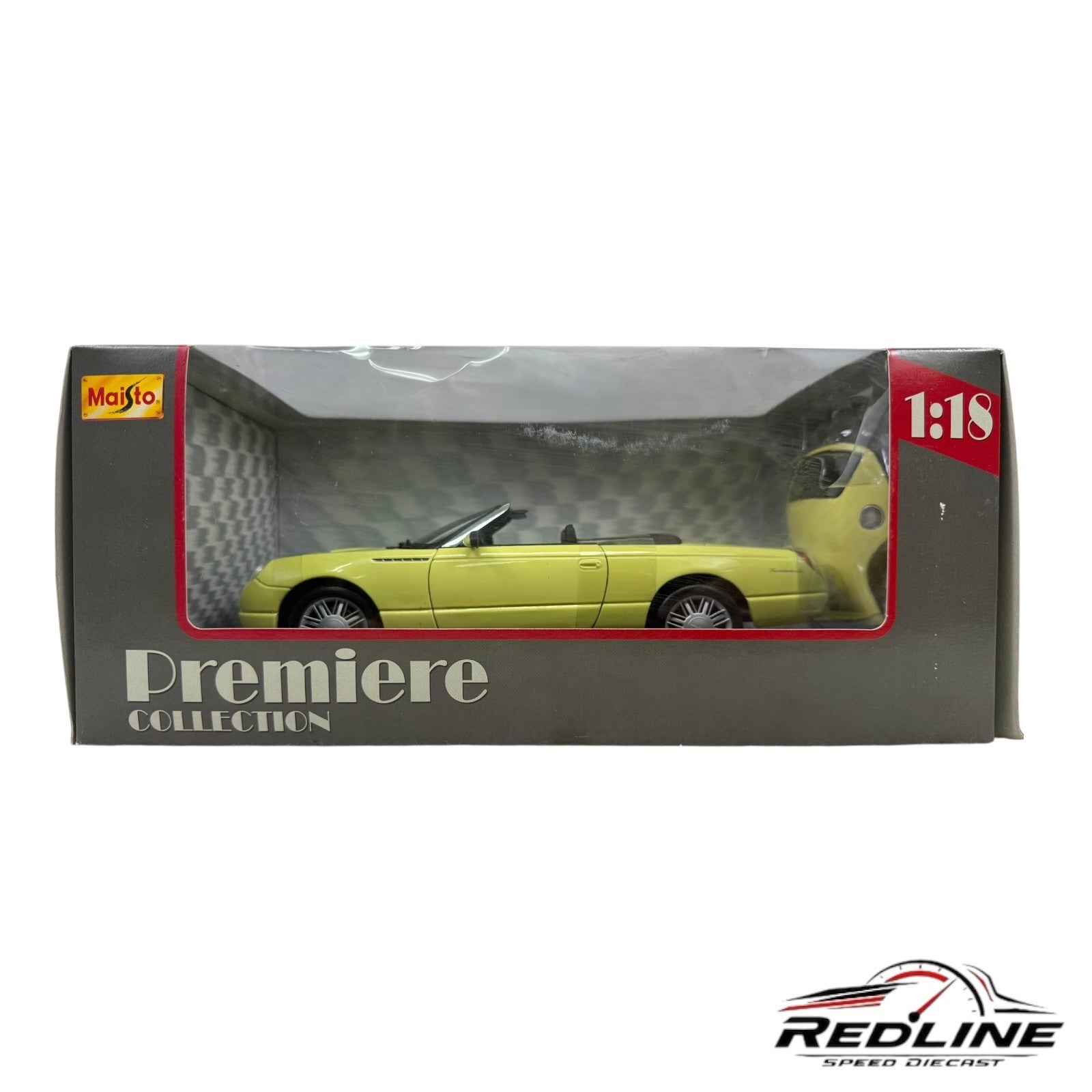 🔥🔥Maisto Premiere Collection Yellow Ford Thunderbird Show Car 1:18 LN🔥🔥