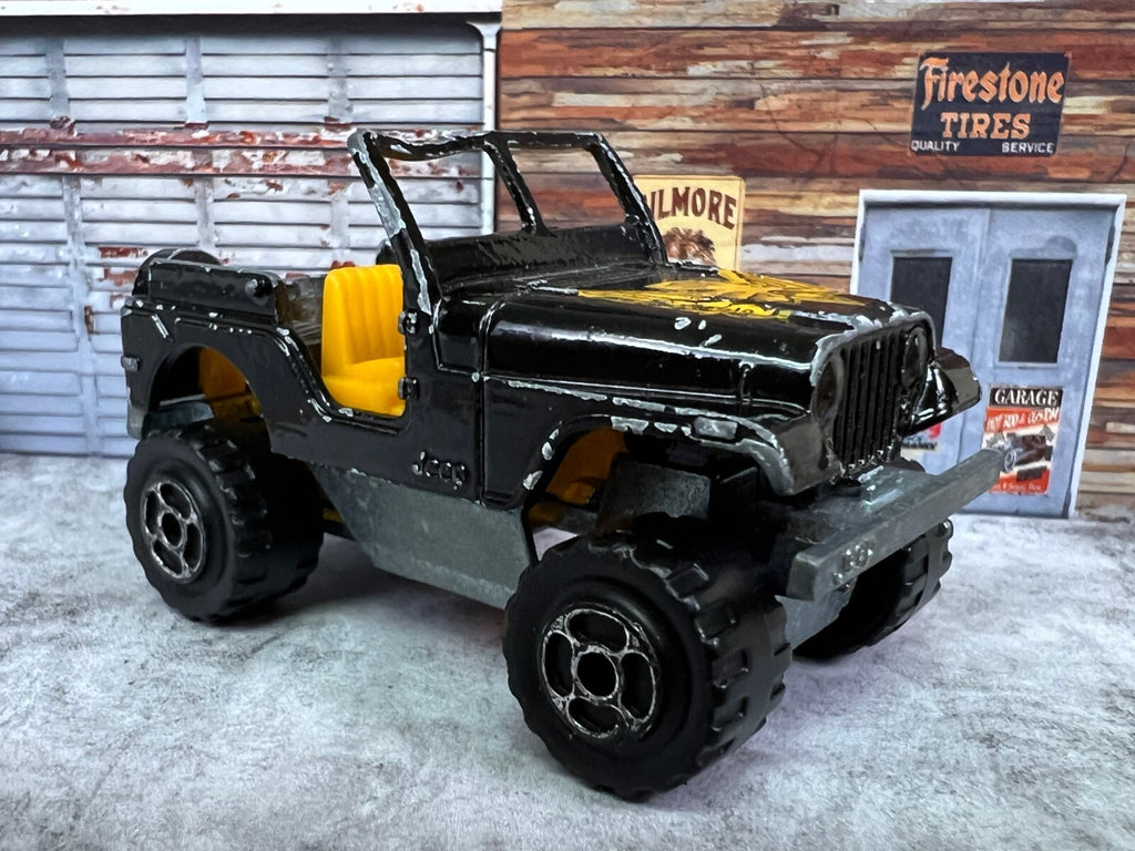 🔥🔥🔥Majorette #290 4x4 Jeep Golden Eagle Hood Black C3🔥🔥🔥