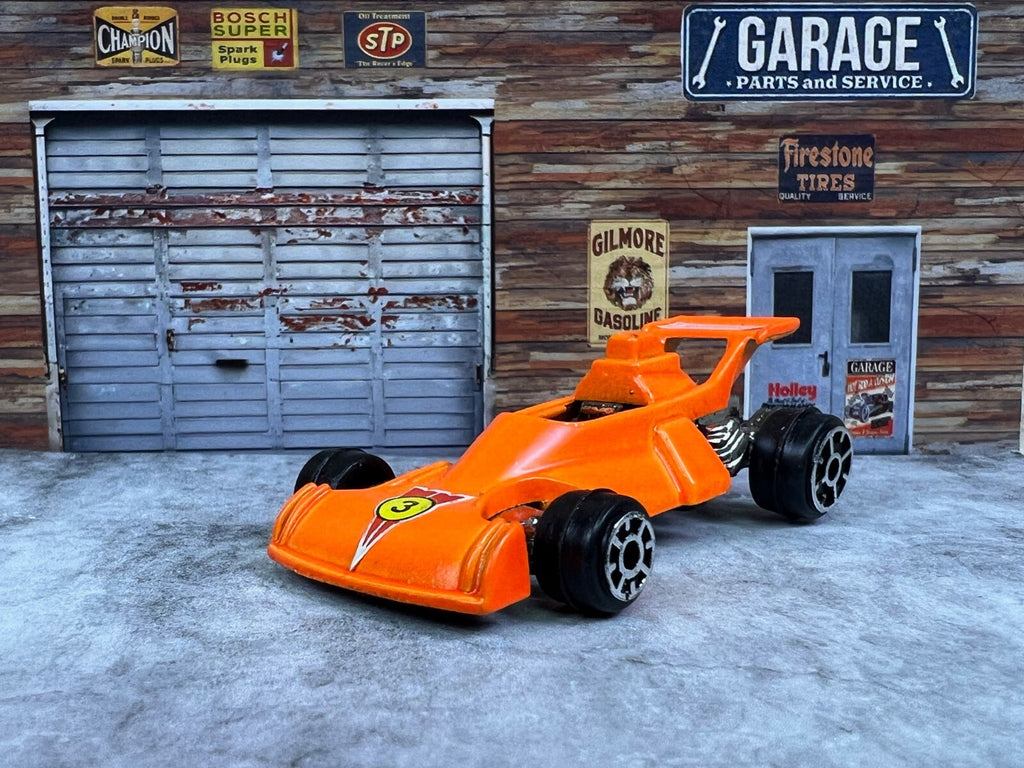 🏁 🏁🏁Diecast 6323 Formula Race Car Orange # 3 MADE IN CHINA C7🏁🏁🏁