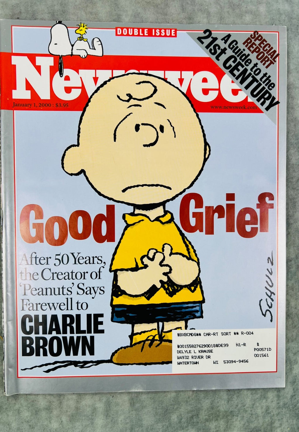 JANUARY 1, 2000 NEWSWEEK MAGAZINE-GOOD GRIEF FAREWELL TO PEANUTS-21st CENTURY 
