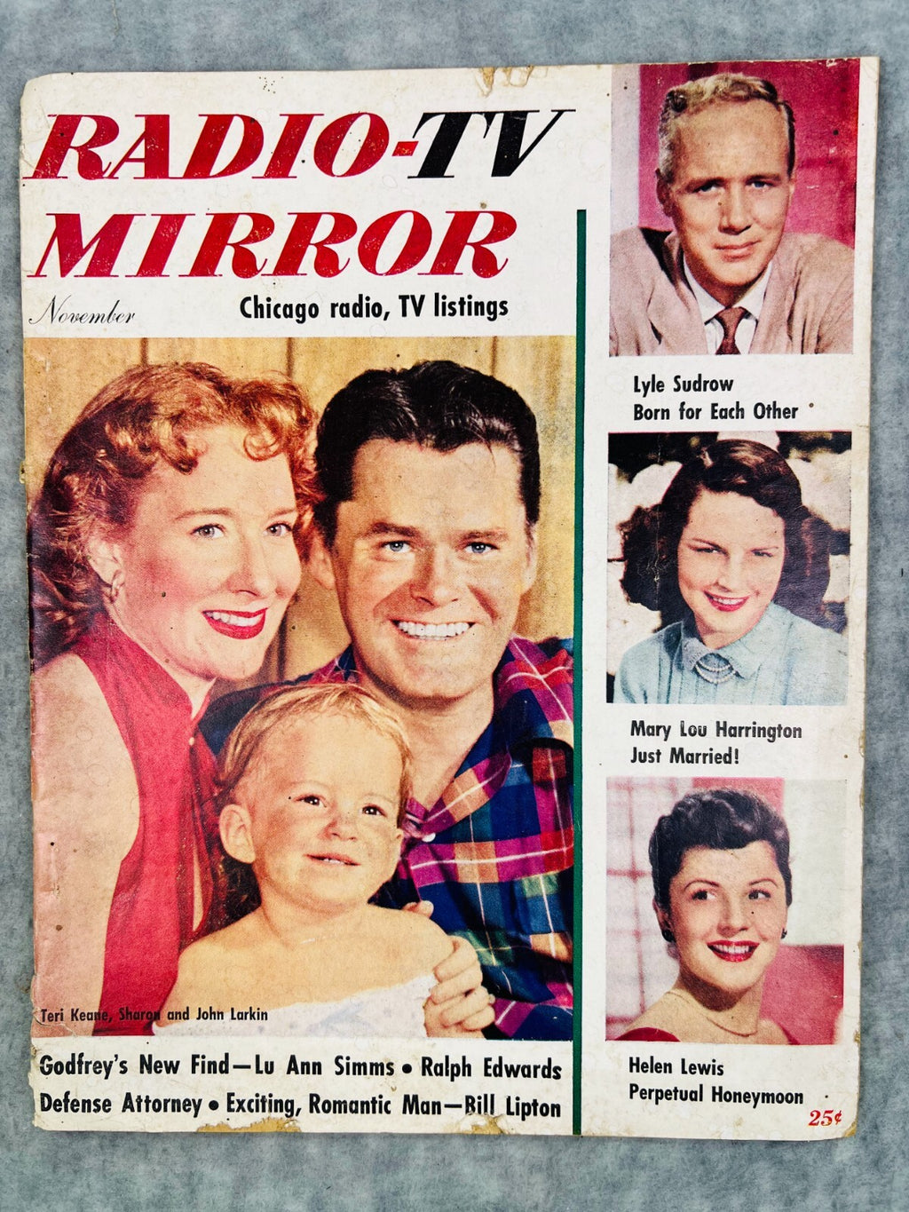 🎬Radio TV Mirror November 1952 John Larkin Teri Keane Lyle Sudrow Robin Morgan
