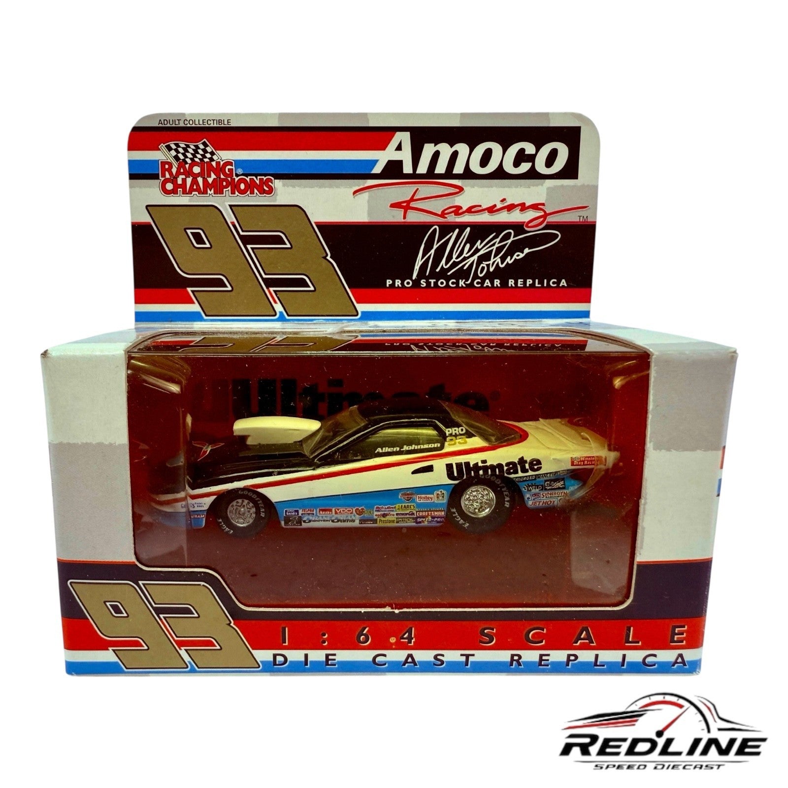 🔥Racing Champions Allen Johnson #93 2000 Amoco Racing Pro Stock Replica H3🔥