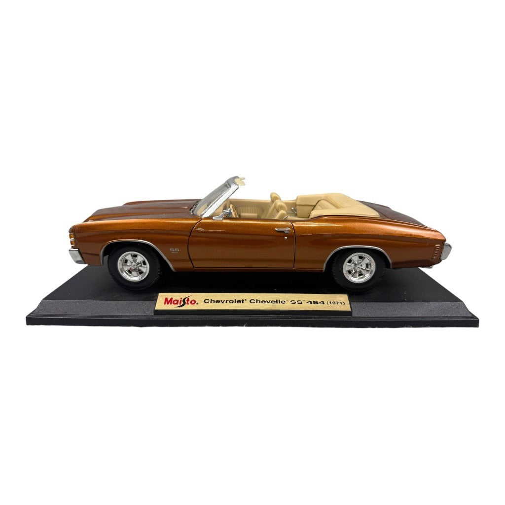 🇺🇸🇺🇸Maisto 1971 Chevrolet CHEVELLE SS 454 Convertible 1:18 NO BOX 🇺🇸🇺🇸