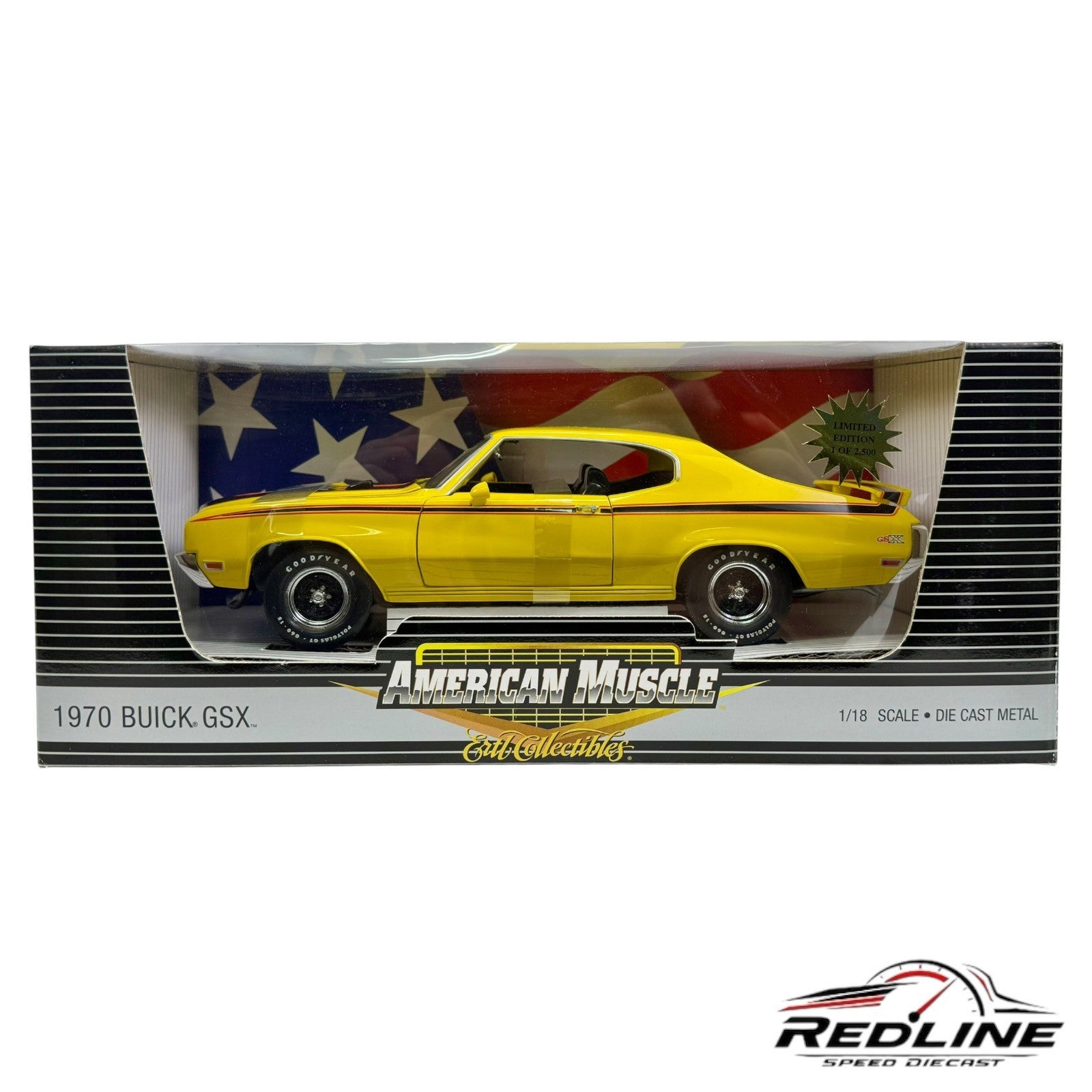 🦅🦅Ertl American Muscle 1970 Buick GSX Yellow 1:18 B2🦅🦅