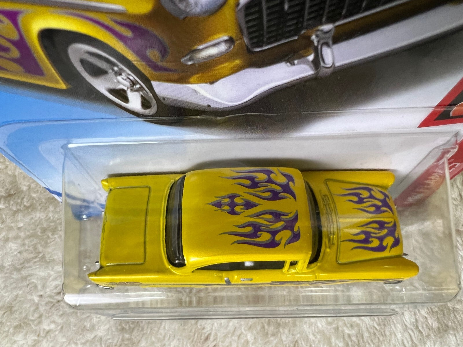 🇺🇸🔥🔥🔥🔥Hot Wheels 2018 HW Flames ’55 Chevy Yellow HW18🔥🔥🔥🔥🇺🇸