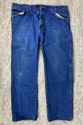 Dickies Mens 5 Pocket Work Jeans Size 36 X 32 Regular Fit Straight Leg Dark Wash