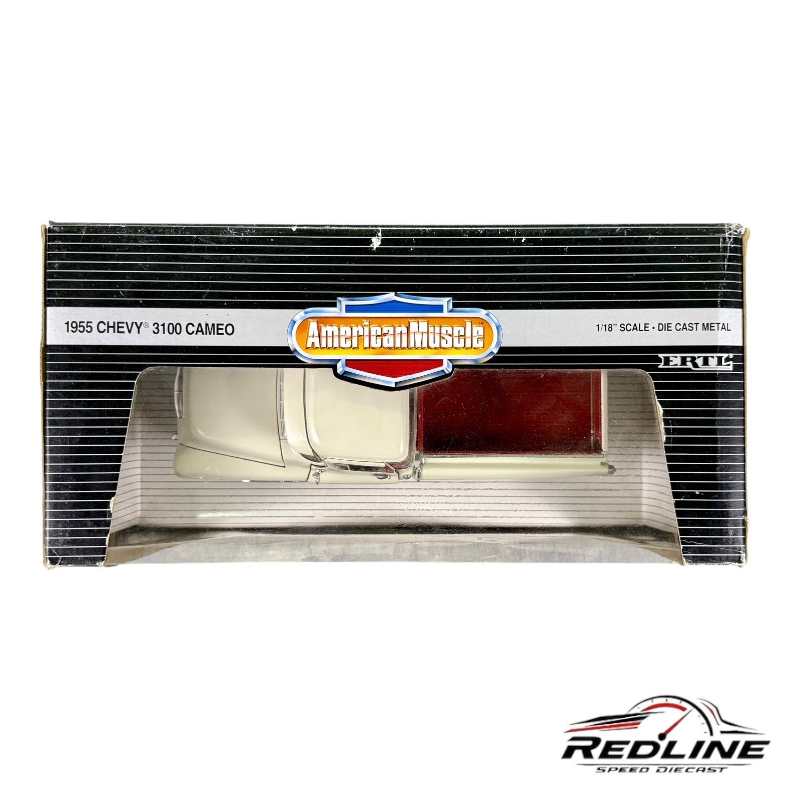 🇺🇸🇺🇸 ERTL American Muscle Die Cast 1955 Chevy 3100 CAMEO 1:18 Ivory🇺🇸🇺🇸