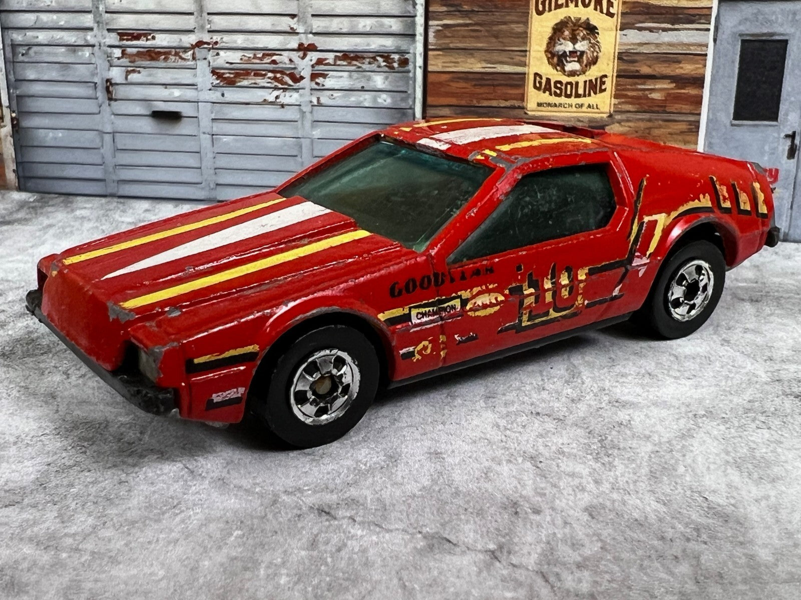 🔥🔥🔥1979 Hot Wheels Red Delorean Turismo Race Car #10 Malaysia C1🔥🔥