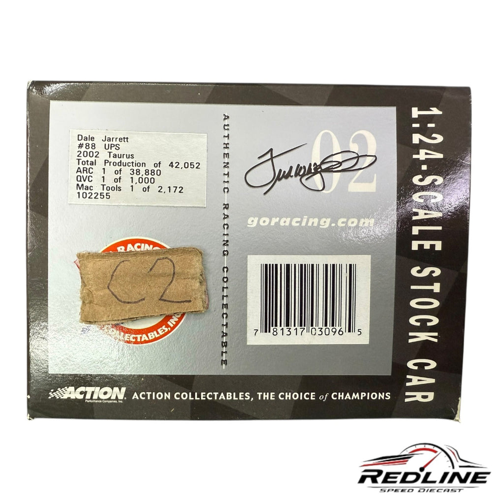 🏁Action 10th Anniversary Dale Jarrett #88 UPS 2002 Taurus 1:24 C2🏁