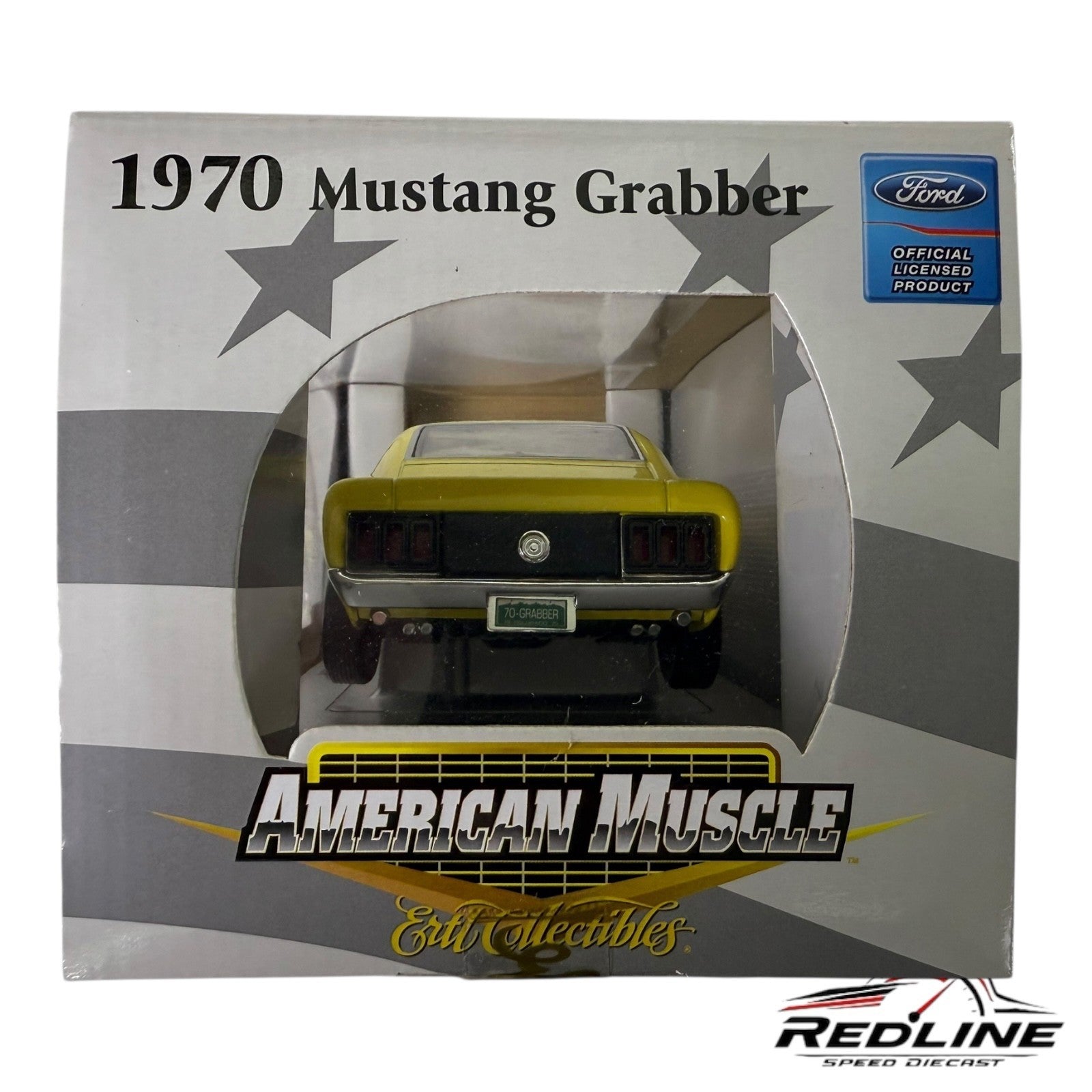 Ertl American Muscle 1970 Ford Mustang Grabber Diecast Yellow 1 of 1250 1:18 TV