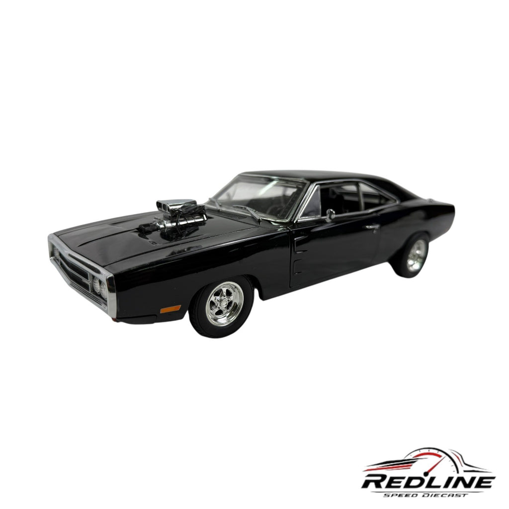 🇺🇸Greenlight Fast & Furious Dom's 1970 Dodge Charger Black NO BOX 1:18 L2🇺🇸