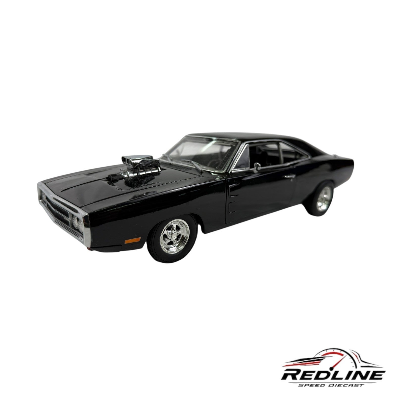🇺🇸Greenlight Fast & Furious Dom's 1970 Dodge Charger Black NO BOX 1:18 L2🇺🇸