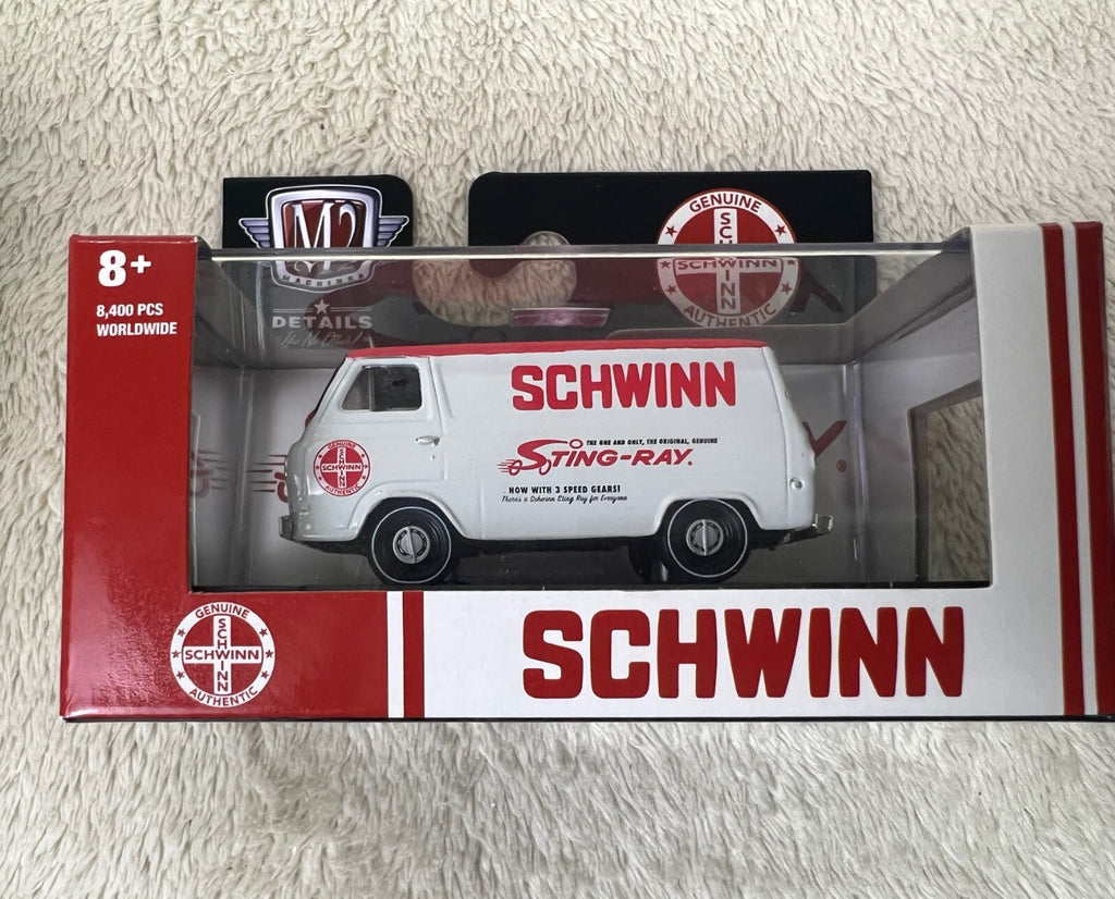 🔥🔥🔥M2 Machines SCHWINN 1965 Ford Econoline Delivery Van R68 21-64 HW15🔥🔥🔥